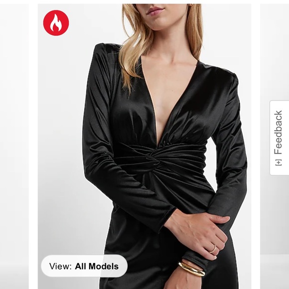 Satin Twist Front Maxi Dress - Picture 4 of 4